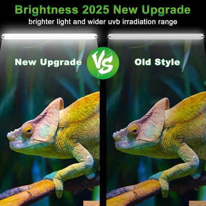 LUCKY HERP T8 18W UVB 5.0 Reptile Light, UVA UVB Reptile Light Bulb 2 Pack, Fluorescent Lamp for Reptiles Amphibians Lizards Chameleons - size: 24inch 5.0