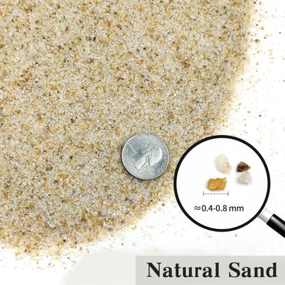 FANTIAN 5 lbs Aquarium Silica Sand, Beige Fish Tank Sand. Mini Gravel Substrate for Terrariums, Plants Potted, Fire Pits, Candle, Vase Filler and Crafts - color: Beige, size: 5 LB