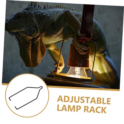 KALLORY Lamp Stand for Reptiles Portable Heat Lamp Fixture with Hook Accessory for Terrarium Lighting for Geckos Lizards and Pets