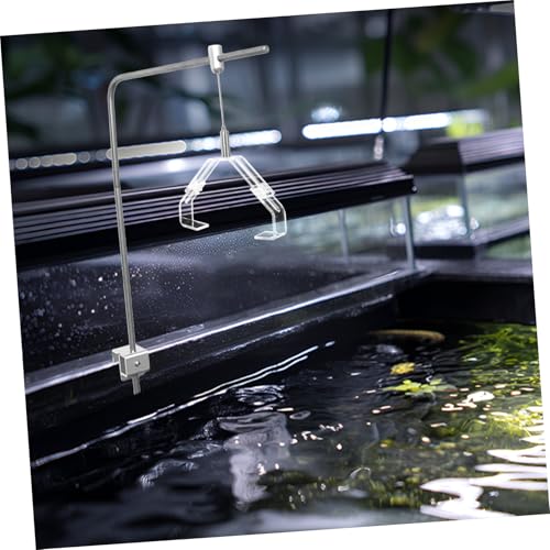 INOOMP Aquarium Light Mounting Bracket 2 Pack Adjustable Reptile Lamp Fixing Clip for Terrariums Glass Tank Light Hanger with Secure Grip Precise Angle Adjustment Easy Install