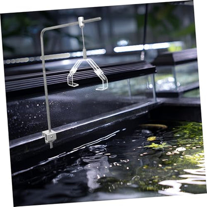 INOOMP Aquarium Light Mounting Bracket 2 Pack Adjustable Reptile Lamp Fixing Clip for Terrariums Glass Tank Light Hanger with Secure Grip Precise Angle Adjustment Easy Install