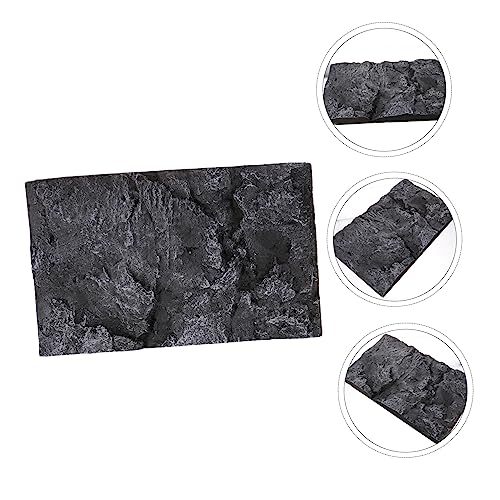 Mikikit 3D Reptile Tank Background Board Pu Material Turtle Habitat Decoration 17.7X11.8 Inch Aquarium Terrarium Wall Display - color: PU631