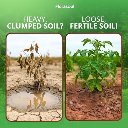 Florasoul® Clay Breaker Soil Amendment (6.6 lbs) – Revitalize Heavy Clay & Compacted Soil – Plant-Based & Vegan Formula – Enhances Drainage & Aeration – for Gardens, Lawns & Flower Beds - color: Clay