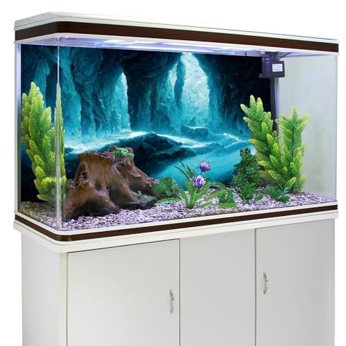AWERT 24x16 inches Rock Cave Aquarium Background Rock Pillar Terrarium Background Cave Fish Tank Background - size: 24x16in/60x40cm