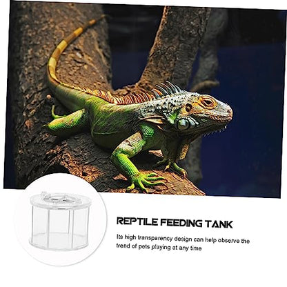 Generic Acrylic Reptile Display Container for Lizards Snakes and Ventilation Lightweight and Portable Feeding Box for Outdoor Use