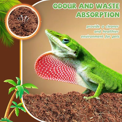 Riare 10LBS Natural Coconut Fiber Substrate for Reptile- Premium Compressed Coconut Husk Terrarium Bedding for Reptile, Tortoise, Frogs, Snakes, Hermit Crabs, Burrowing Animals - color: 1 Pack-10LBS