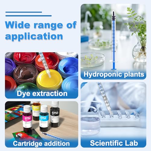 1ml with Measurement for Scientific Labs, Feeding Pets, Refilling and Measuring Liquids,Dispensing,with Cap (5PCS, 1ml) - size: 5PCS-1ml