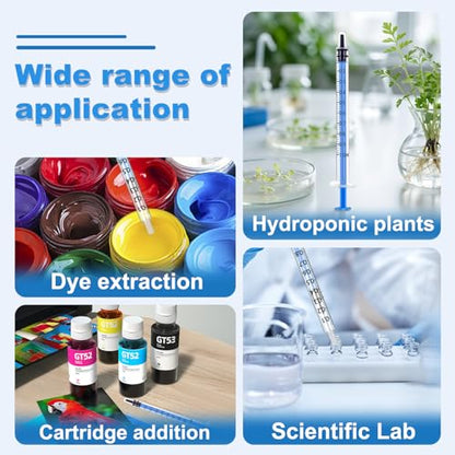 1ml with Measurement for Scientific Labs, Feeding Pets, Refilling and Measuring Liquids,Dispensing,with Cap (5PCS, 1ml) - size: 5PCS-1ml