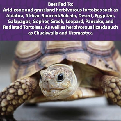 Mazuri Low Starch Tortoise Diet, for African Spurred/Sulcata, Desert, Egyptian, Galapagos, Gopher, Greek, Leopard, Pancake, Radiated or Yellow-Footed Tortoise, 12 oz (Pack of 2) - size: 12 Ounce (Pack of 2)