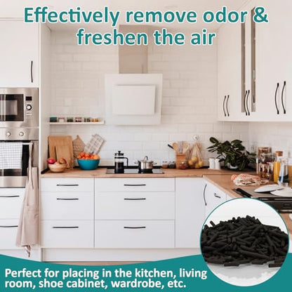 Sukh Activated Carbon Pellets - Activated Charcoal Bulk Carbon for Aquarium Charcoal Pellets for Waterbox Aquariums Pond Fish Tank (1.9, Pounds)