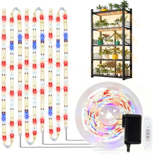 DBFAIRY Grow Strip Lights Plug-in LED Full Spectrum Plant Grow Light Strip | 3.28FT/ 120 LED,with Timer Dimmable