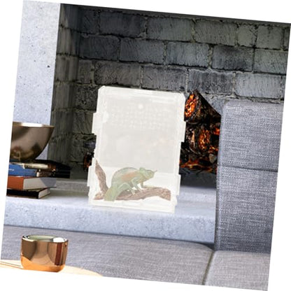 Yardwe Acrylic Reptile Breeding Box UV Protection Multi-Functional Terrarium for Snakes Lizards and Frogs Habitat Container