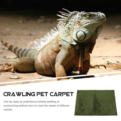 Reptile Carpet Mat Reusable Non-Toxic Substrate Liner for Tortoise Gecko Lizard Terrarium Bedding Washable Ground Mat for Cage