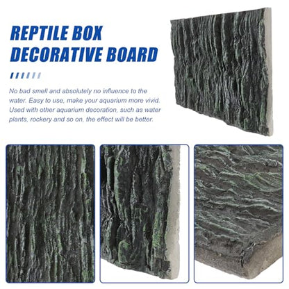 BESTYASH 3D Fish Tank Background Panel Vertical Texture, Turtle Tank Landscaping Board for Aquarium Decor and Terrarium, Blue Decorative Backdrop for Cichlid and Reptile Habitats