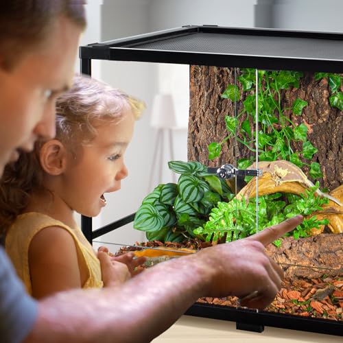 50 Gallon Reptile Tank, Glass Reptiles Terrarium 36" x 18" x 18", Sliding Door, Top Ventilation, Cable Pass, Humidify Hole, Glass Reptile Cage Habitat for Bearded Dragon, Lizard, Snake, Gecko - size: 36" x 18" x 18"