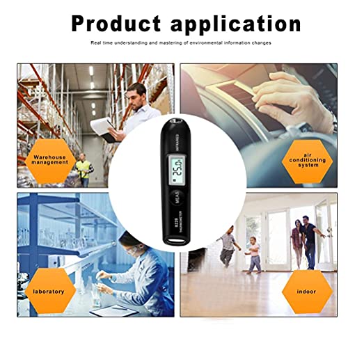 Digital Infrared Thermometer Pen, Small Portable Temperature Pen with LCD, Celsius or Fahrenheit Selection, Contactless Temp for Industrial Use, -50°C to 220°C