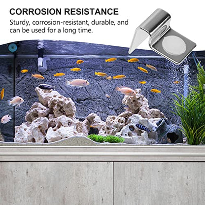 Suxgumoe Aquarium Cover Clips, 4 Pcs 6mm / 8mm / 10mm / 12mm Stainless Steel Fish Tank Glass Cover Clip Support Holder Universal Lid Clips for Rimless Aquariums (12mm) - size: 12mm
