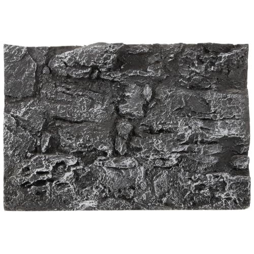 Zerodeko 3D Rock Aquarium Background Board 17.71X11.81X1.96In Reptile Tank Decorative Backdrop for Turtle Lizard Gecko Chameleon Fish Tank