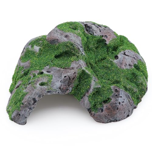 AQUA KT Terrarium Reptile Hideout Cave Rock with Basking Platform for Lizard Snake Bearded Dragon Climbing Amphibian Habitat
