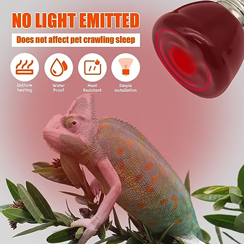 Mini Reptile Heat Lamp, 25w Infrared Ceramic Heat Emitter, No Light Emitting Reptile Heat Bulbs,Ceramic Heat Lamp for Amphibian, Chicken Coop,Cat, Turtle, Snake,Terrarium (2, 100 W) - size: 100 W