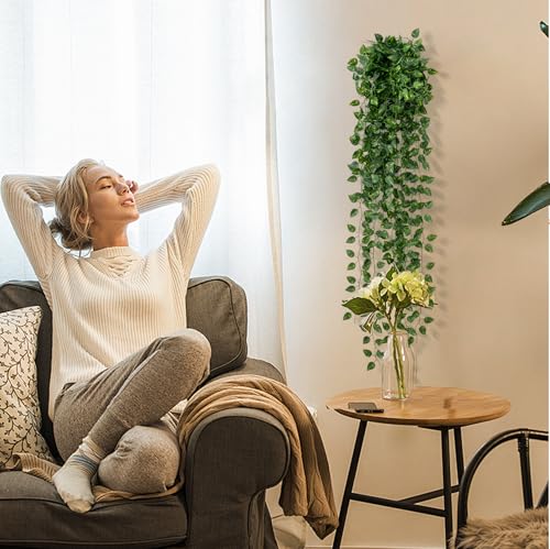 24 Pack 172Ft Fake Plants Artificial Vines for Room Decor, Faux Ivy Greenery Garland for Home Teen Girls Bedroom Living Aesthetic Farmhouse Dorm Wall Decoration, Wedding Easter Christmas Party Gift