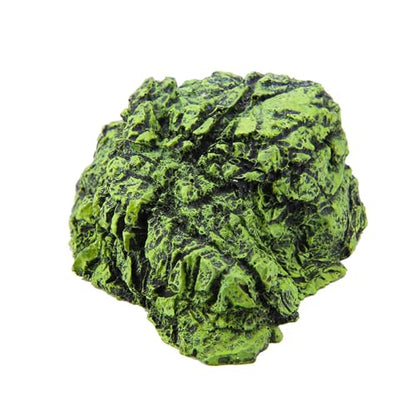 Reptile Hide Cave Resin Rock Shelter Hideout Basking Platform Decor, Natural Safe Climbing Resting Spot for Terrarium Aquarium Brown Medium 4.7 x 4.3 x 2.4 in 1 Pack