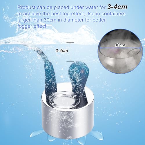 FITNATE Mist Maker, Upgrade Fogger Water Fountain Pond Fog Machine Atomizer for Halloween and Other Festivals,with Fogger Ceramics Discs Tools