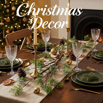 39.3in Bendable Artificial Pine Tree Branch Cedar Stems Reptile Yules Decor | Faux Tree Trunk Twigs Plants Garland With Greenery Picks For Christmas Wall Hanging Climb Outdoor Jungle Halloween Decoration
