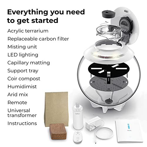 biOrb AIR 30, Fully Automated Terrarium for Arid, Temperate, or Tropical Plants, White - color: White