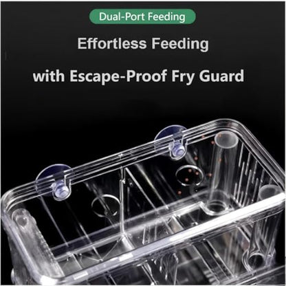 Aquarium Fish Breeder Box Hatchery Incubator,Multi-Functional Acrylic Breeder Isolation Box Hatching Incubator Box for Fish Fry Shrimp Little Turtle Betta Fish - size: L