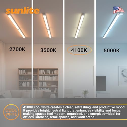 Sunlite 30425 F39T5/841/HO 34-Inch T5 Linear Fluorescent Lamp, 39 Watts, 3100 Lumens, 4100K Cool White, Miniature G5 Bi-Pin Base, ROHS Compliant, High Performance Straight Tube, 40 Pack - color: 4100k, style: 39 watts (34-Inch)