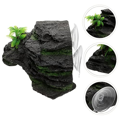 Turtle Basking Platform Large Simulation Rock Decoration for Aquatic Reptiles Climbing Steps for Turtles Frogs and Lizards Aquariums and Terrariums