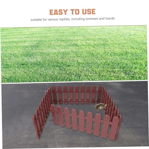 balacoo 4pcs Outdoor Tortoise Enclosure Durable Turtle Playpen Lightweight Modular Pet Fence for Lawn and Garden Use Easy Assembly for Safe Outdoor Activities