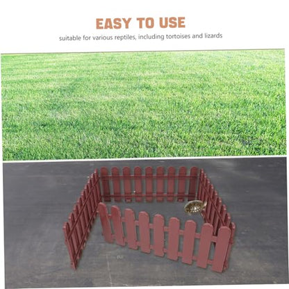 4pcs Pet Tortoise Fence Outdoor Reptile Playpen Portable Plastic Barrier Safe Enclosure for Turtle Reptile Accessories DIY Layout Weatherproof
