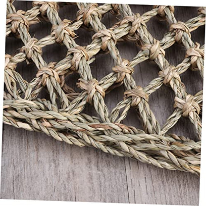 COLLBATH 2pcs Triangle Lizard Hammock Bed Grass Bed for Reptiles Accessories Basking Platform