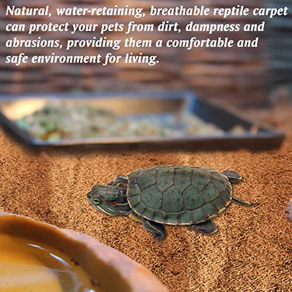 ZeeDix 3 Rolls Reptile Carpet, 16 x 36 inches Natural Coconut Fiber Liner Mat Flooring Accessories for Reptile Tank - Bearded Dragon Tortoise Lizard Turtle Snake Leopard Gecko Substrate Bedding - size: 3 Pcs (16X36in)