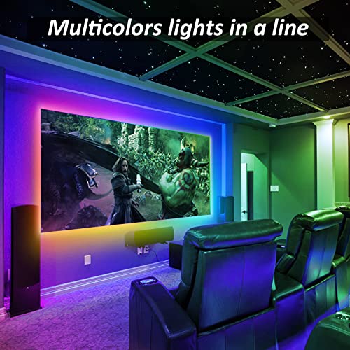 LED Strips Lights USB Powered Rainbow Chasing RGB LED Lights Strip LED TV Backlight Strip with 17-Key RF Remote Color Changing Strip Lights Waterproof IP65 LED Rope Lights LED Lights 2M 6.54FT - size: Dream Color+6.56FT/2M