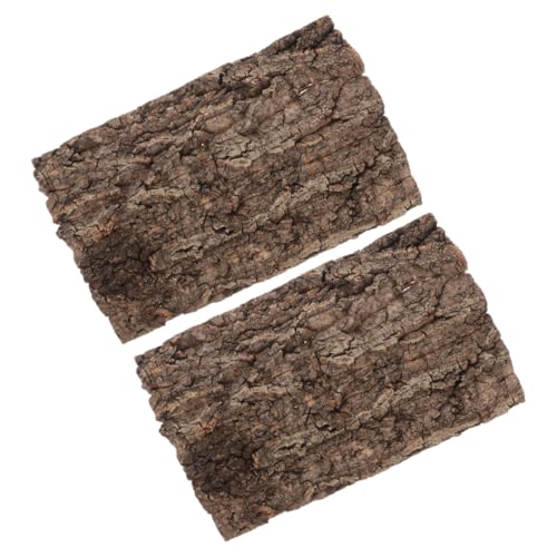 YARNOW 2pcs Bark Background for Reptile Terrarium Real Tree Bark Climbing Mat Habitat Decor for Lizard Snake Turtle and Amphibians Easy to Install Sturdy and Authentic Aesthetic