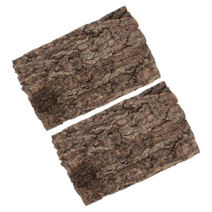 YARNOW 2pcs Bark Background for Reptile Terrarium Real Tree Bark Climbing Mat Habitat Decor for Lizard Snake Turtle and Amphibians Easy to Install Sturdy and Authentic Aesthetic