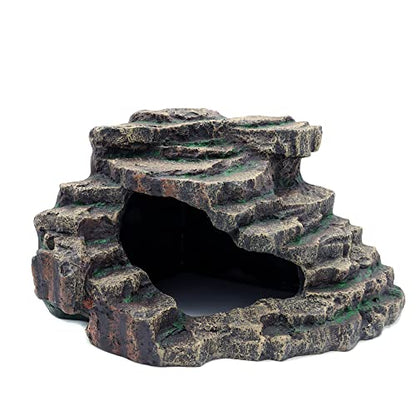 JIHAQUA Bearded Dragon Tank Accessories Extra Large Reptile Hideouts Cave Habitat Decor Bearded Dragon Clothes