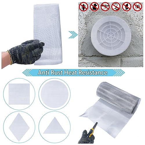 Wire Mesh Roll 11.8 in X 9.84 Ft 304 Stainless Steel Woven Wire Screen Mesh Never Rust，Pest Rat Mesh for Preventing Rats Squirrel and Mouse Access TXZWJZ - color: Silver