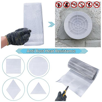 Wire Mesh Roll 11.8 in X 9.84 Ft 304 Stainless Steel Woven Wire Screen Mesh Never Rust，Pest Rat Mesh for Preventing Rats Squirrel and Mouse Access TXZWJZ - color: Silver