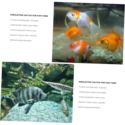 Cabilock Artificial Cactus Plant Aquarium Decor Plastic Simulation Underwater Plant for Fish Tank Reptile Terrarium Landscaping Ornament