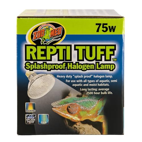Zoo Med Turtle Tuff Splashproof Halogen Lamp 75 Watts - size: 75 W (Pack of 1)