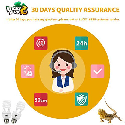 LUCKY HERP Desert UVA UVB Reptile Light Bulb 10.0 13W Compact Fluorescent Lamp - style: UVB10.0 13W