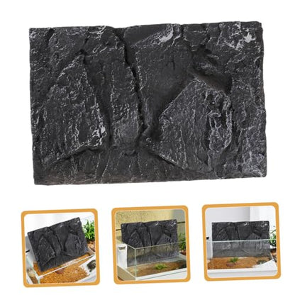 POPETPOP 3D Lizard Background Reptile Tank Decorative Panels Pu Material Aquarium Terrarium Fish Tank Simulated Rock Panel