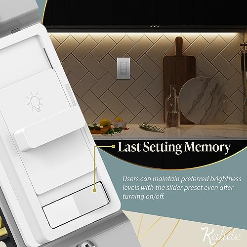TOPGREENER Kalide Dimmer Light Switch, Pair with 12V Power Supply, 3-Way or Single-Pole, 12/24 V LED Dimmer Switch, TGSDS-1224-W, White - color: White, size: 12-24V