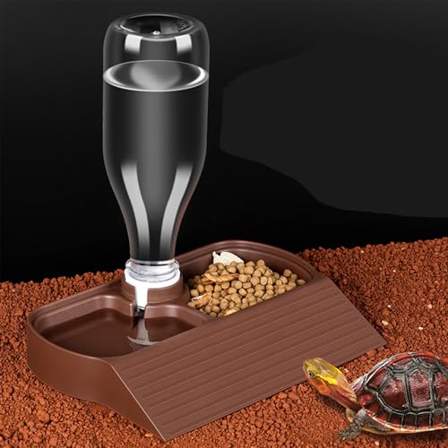 Reptile Water Dispenser – Automatic Feeder | 2-in-1 Large Capacity Water & Food Dish For Lizards, Turtles, Bearded Dragons, Keeps Reptiles Hydrated And Fed, Perfect For Terrariums, Indoor Pets & Repti - color: B