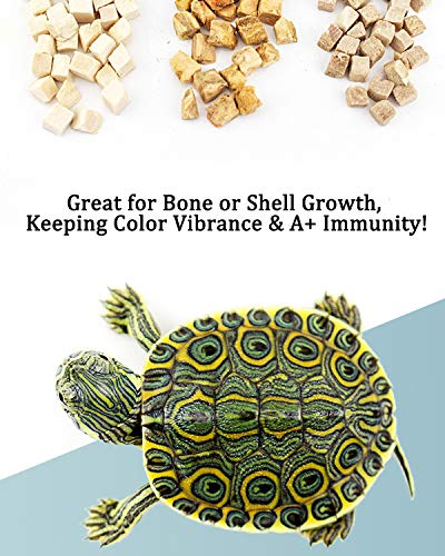 3 in 1 Meat Turtle Food - Chicken & Duck & Fish Meat Natural Freeze Dried Human-Grade Turtle Treats - color: 4 OZ