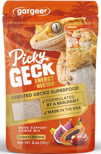 Gargeer 'Picky Geck' Energy Nectar - Premium Crested Gecko Food | Calcium-Rich Fruit Formula for Bone Strength & Energy Support | No Fillers - Only Premium Ingredients | 2oz | Made in USA - size: 2 Ounce (Pack of 1)